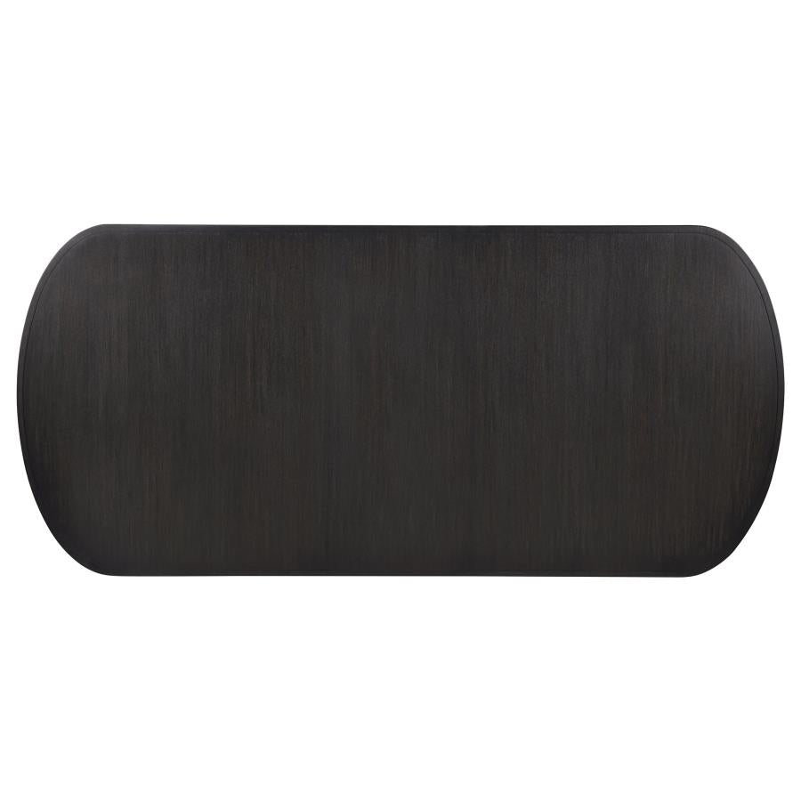 Leandro 9-Piece Rectangular Dining Table Set Burnished Black