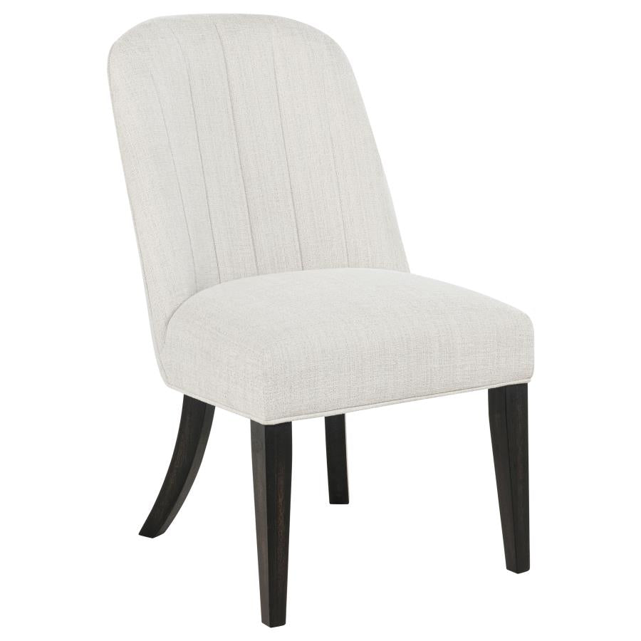 Leandro Upholstered Dining Side Chair Cream (Set Of 2)