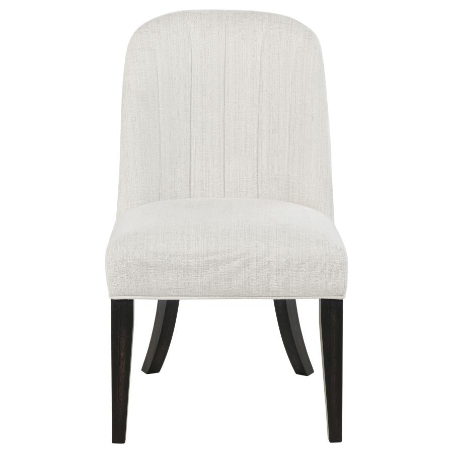 Leandro Upholstered Dining Side Chair Cream (Set Of 2)