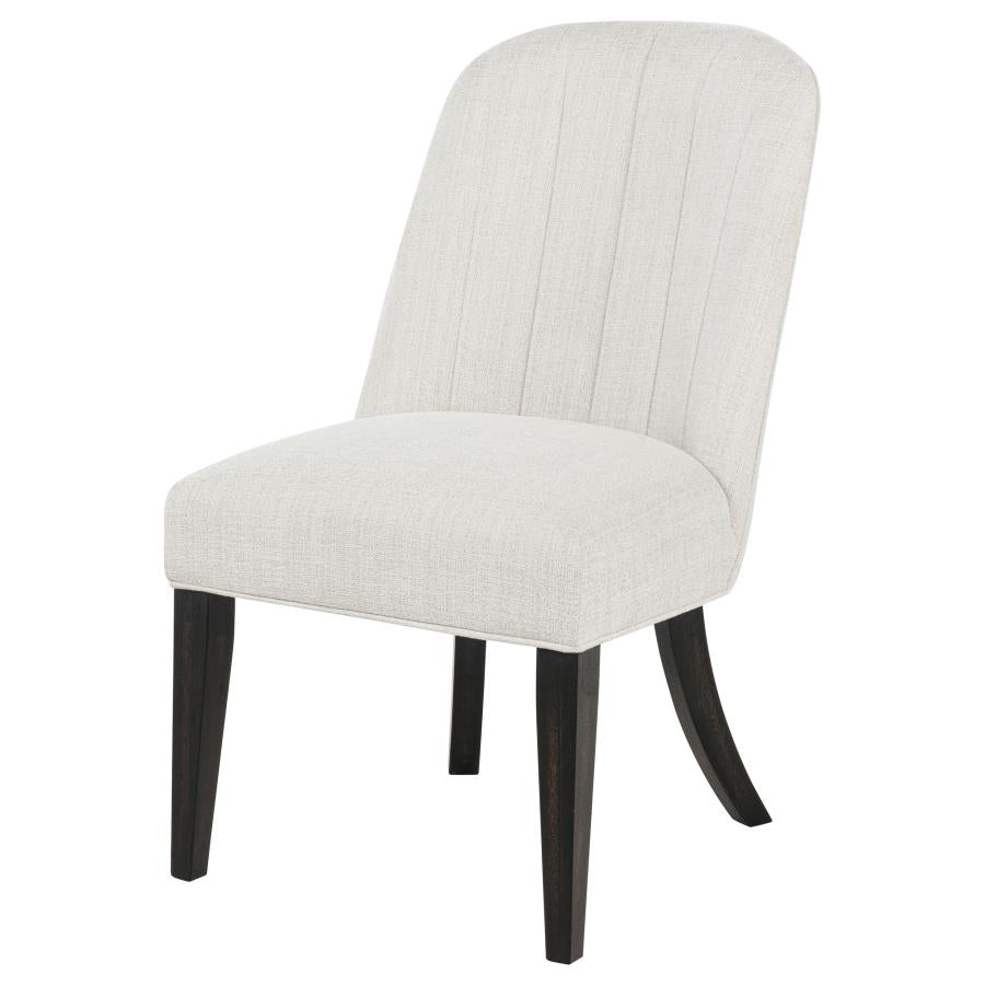 Leandro Upholstered Dining Side Chair Cream (Set Of 2)