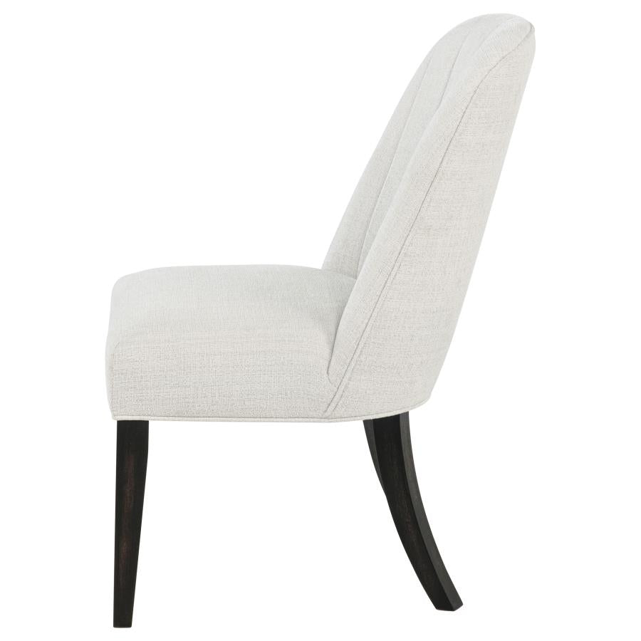 Leandro Upholstered Dining Side Chair Cream (Set Of 2)
