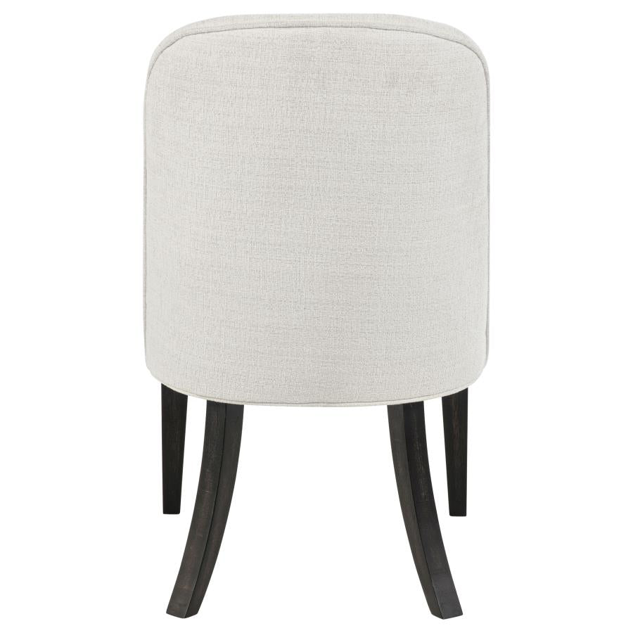 Leandro Upholstered Dining Side Chair Cream (Set Of 2)