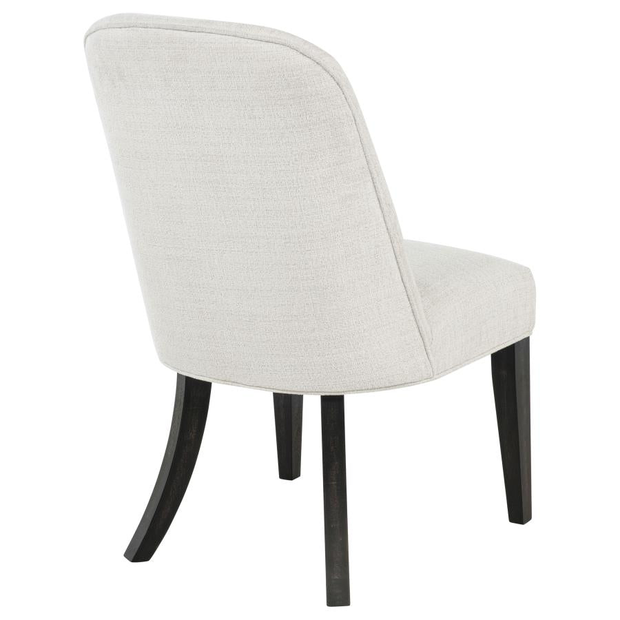 Leandro Upholstered Dining Side Chair Cream (Set Of 2)