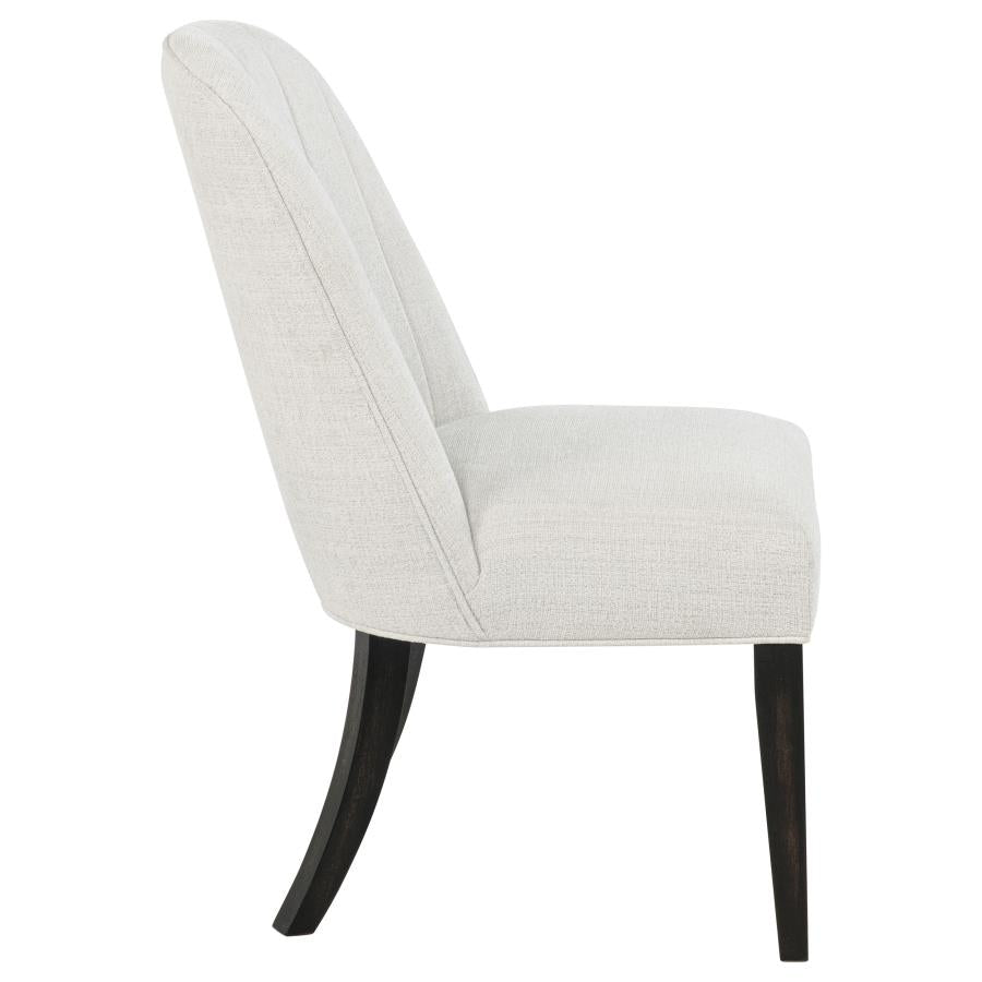 Leandro Upholstered Dining Side Chair Cream (Set Of 2)