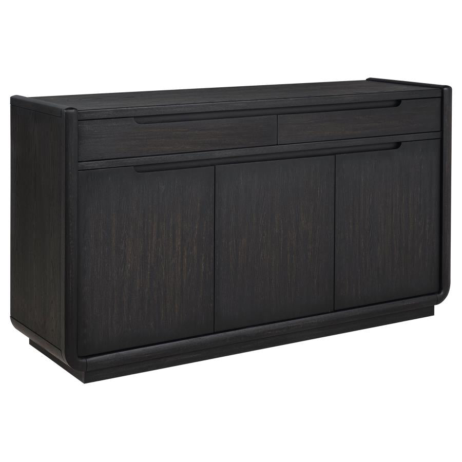 Leandro 2-Drawer Dining Sideboard Server Burnished Black