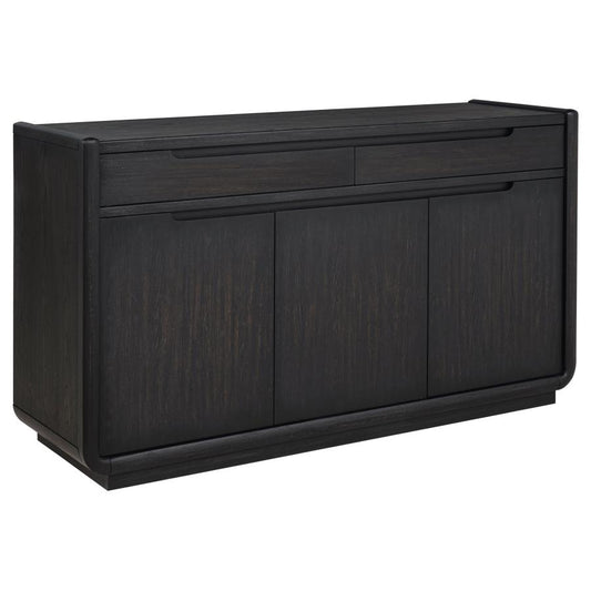 Leandro 2-Drawer Dining Sideboard Server Burnished Black