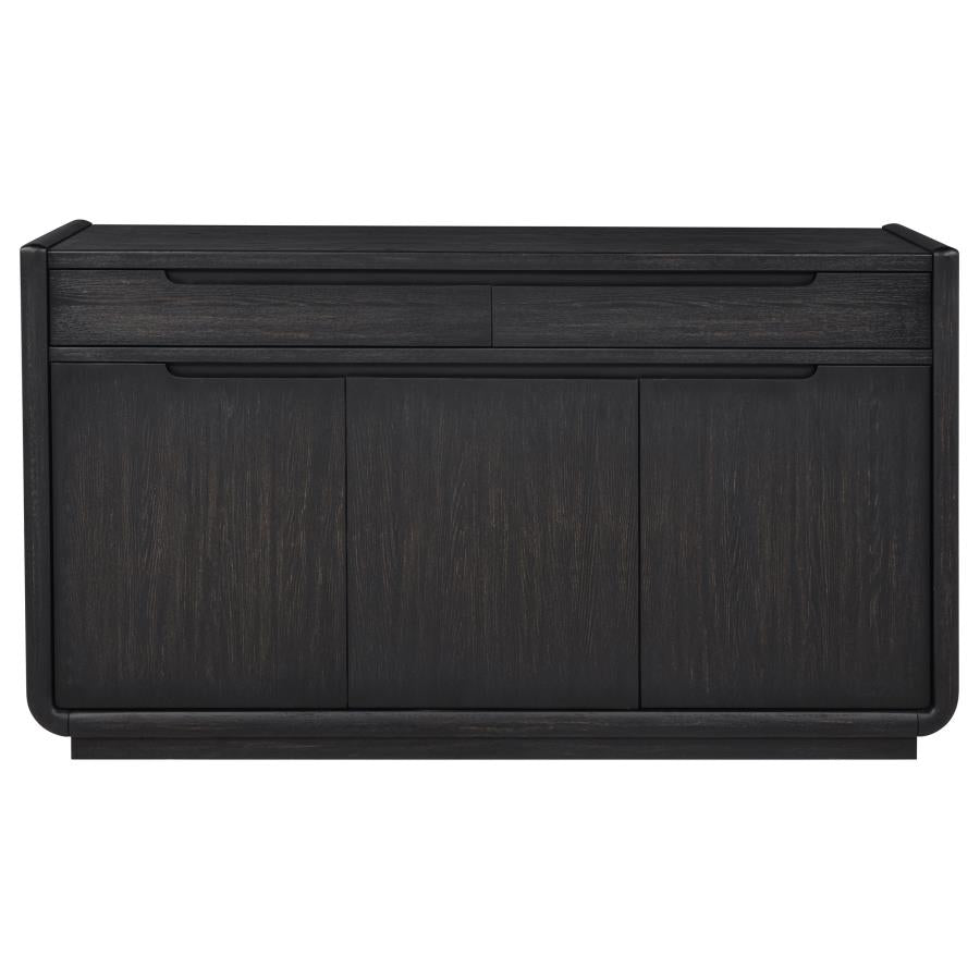 Leandro 2-Drawer Dining Sideboard Server Burnished Black