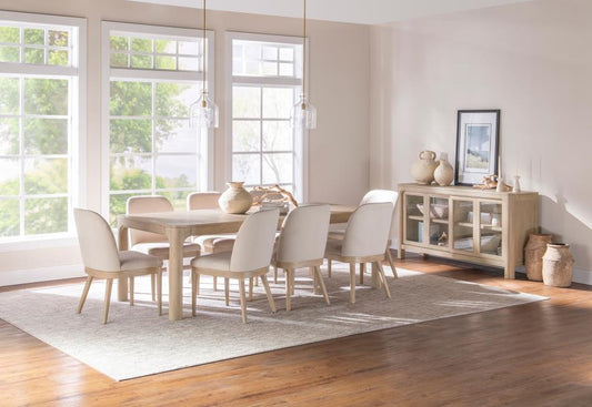 Solano 9-Piece Extension Table Dining Set Weathered Mango