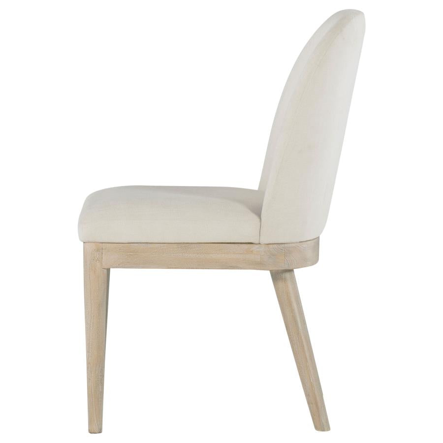 Solano Upholstered Dining Side Chair Beige (Set Of 2)