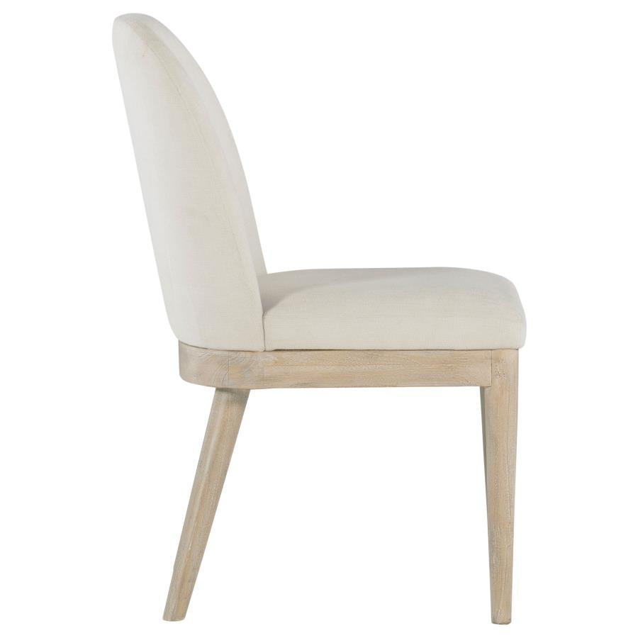 Solano Upholstered Dining Side Chair Beige (Set Of 2)