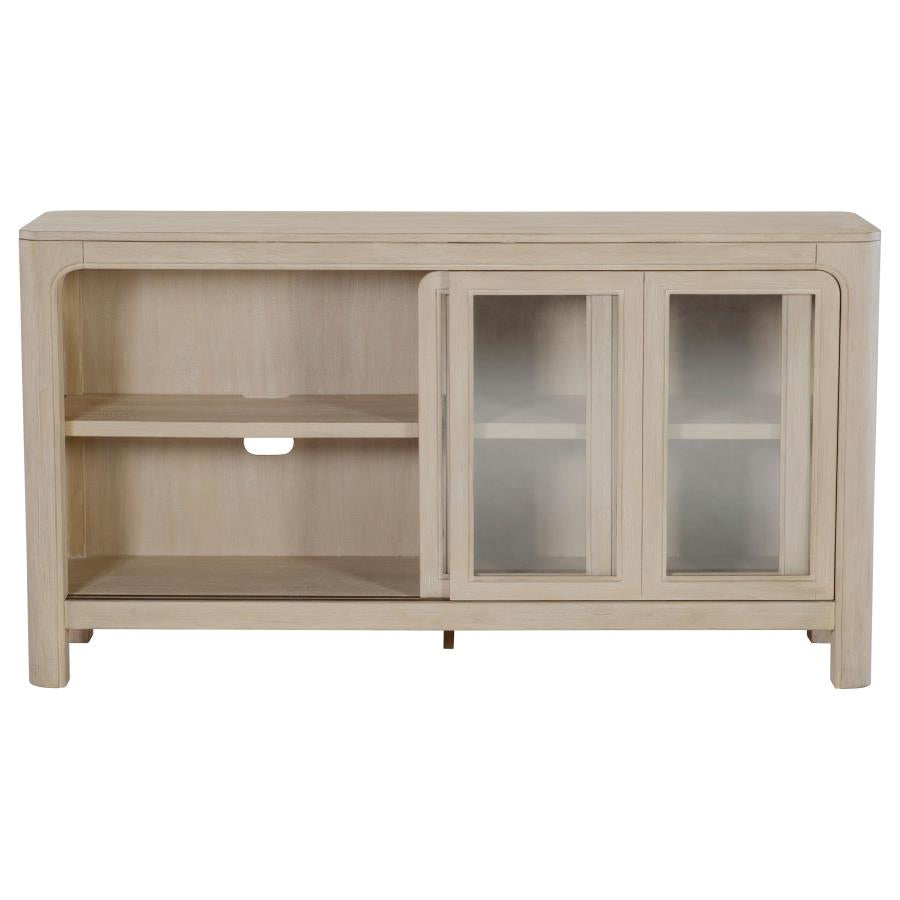 Solano Sliding Door Dining Sideboard Server Weathered Mango