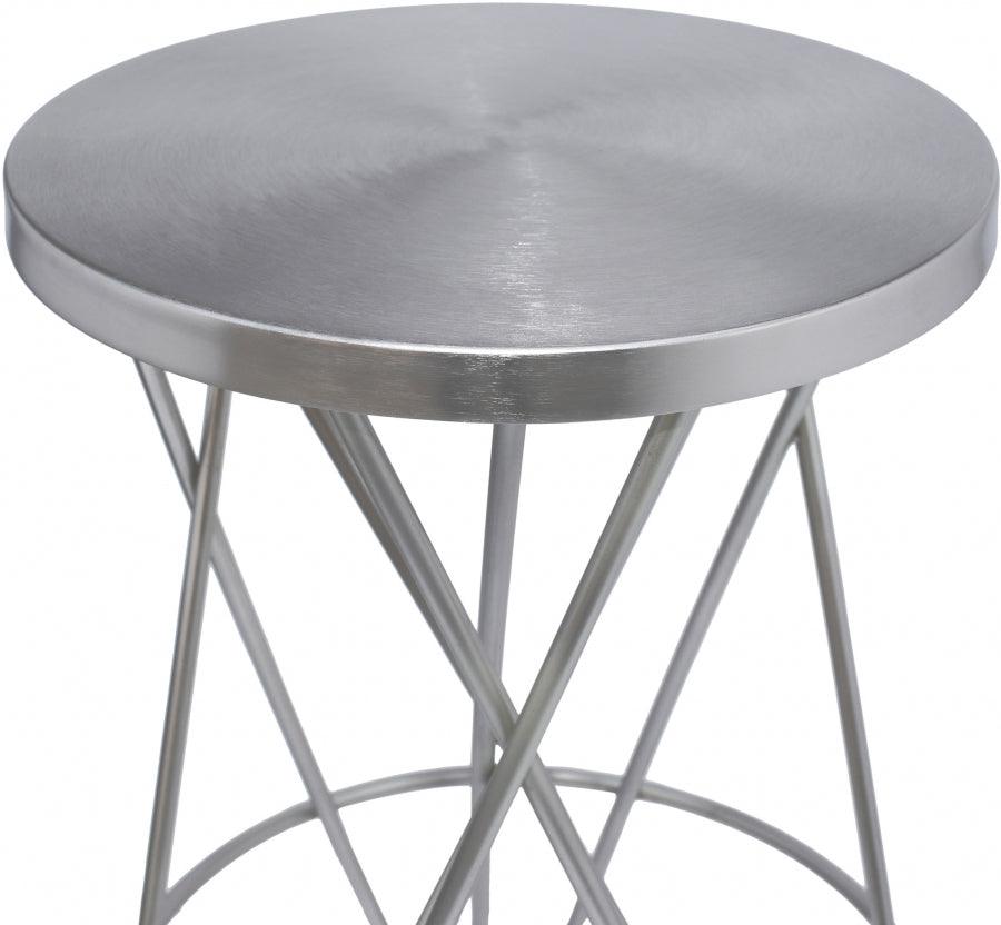 Meridian Furniture - Mercury Counter Stool Set Of 2 In Silver - 947Silver - ATL FURNITURE