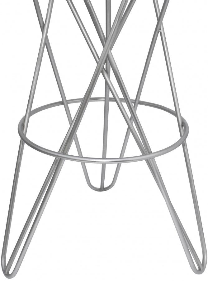 Meridian Furniture - Mercury Bar Stool Set Of 2 In Silver - 948Silver - ATL FURNITURE