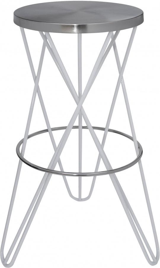 Meridian Furniture - Mercury Bar Stool Set Of 2 In White - 948White - ATL FURNITURE