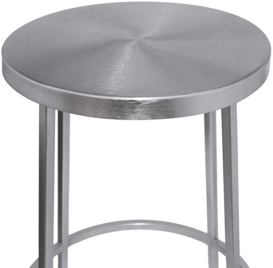 Meridian Furniture - Tyson Counter Stool Set Of 2 In Silver - 949Silver - ATL FURNITURE