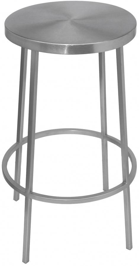 Meridian Furniture - Tyson Counter Stool Set Of 2 In Silver - 949Silver - ATL FURNITURE