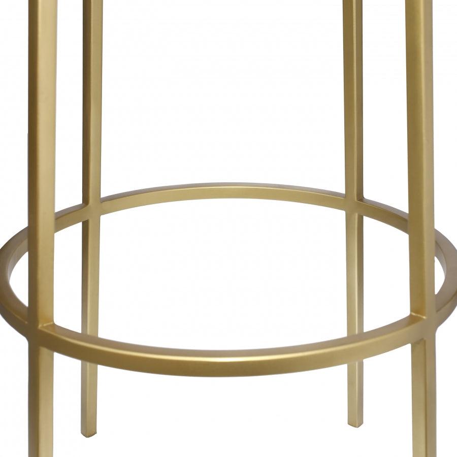 Meridian Furniture - Tyson Bar Stool Set Of 2 In Gold - 950Gold - ATL FURNITURE