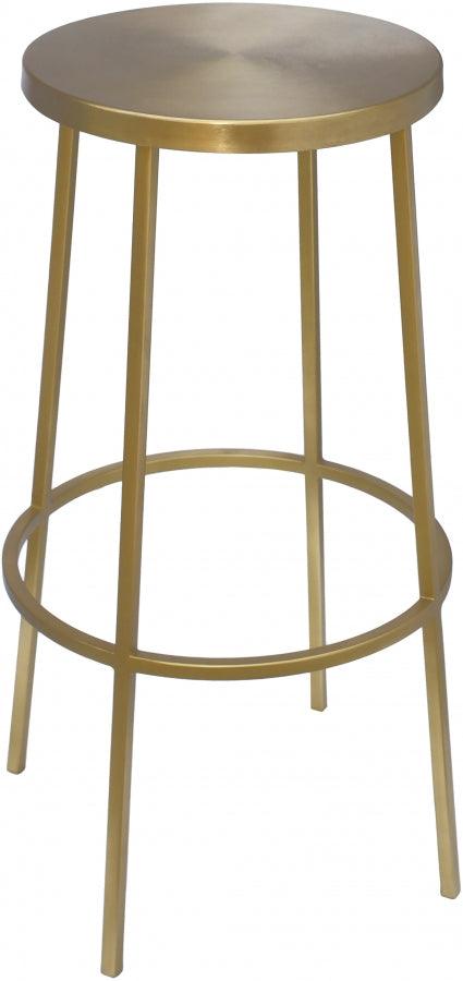 Meridian Furniture - Tyson Bar Stool Set Of 2 In Gold - 950Gold - ATL FURNITURE