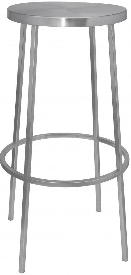 Meridian Furniture - Tyson Bar Stool Set Of 2 In Silver - 950Silver - ATL FURNITURE