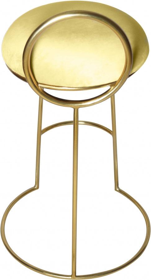 Meridian Furniture - Ring Velvet Counter Stool Set Of 2 In Yellow - 951Yellow-C - ATL FURNITURE