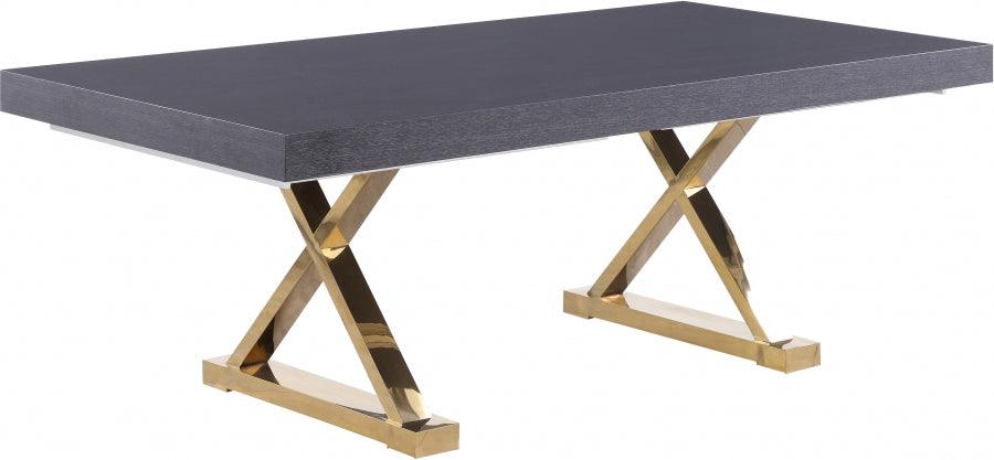 Meridian Furniture - Excel Extendable 2 Leaf Dining Table In Grey Oak Lacquer - 995-T - ATL FURNITURE