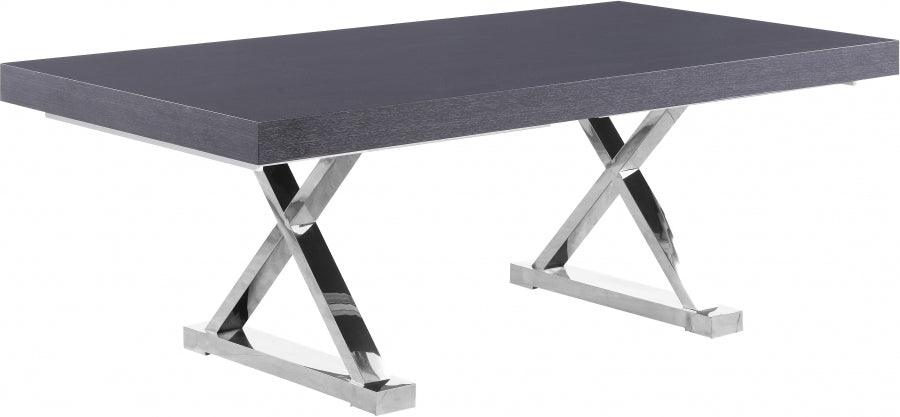 Meridian Furniture - Excel Extendable 2 Leaf Dining Table In Grey Oak Lacquer - 998-T - ATL FURNITURE