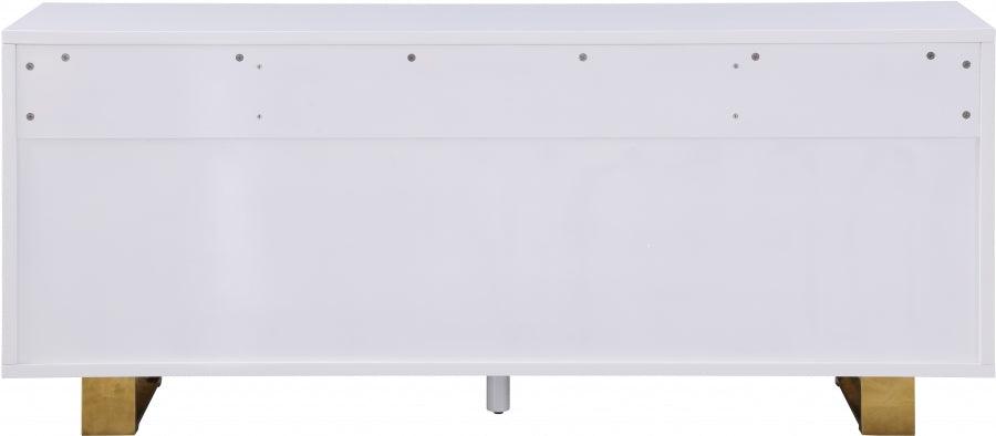 Meridian Furniture - Excel Sideboard-Buffet In White Lacquer - 355 - ATL FURNITURE