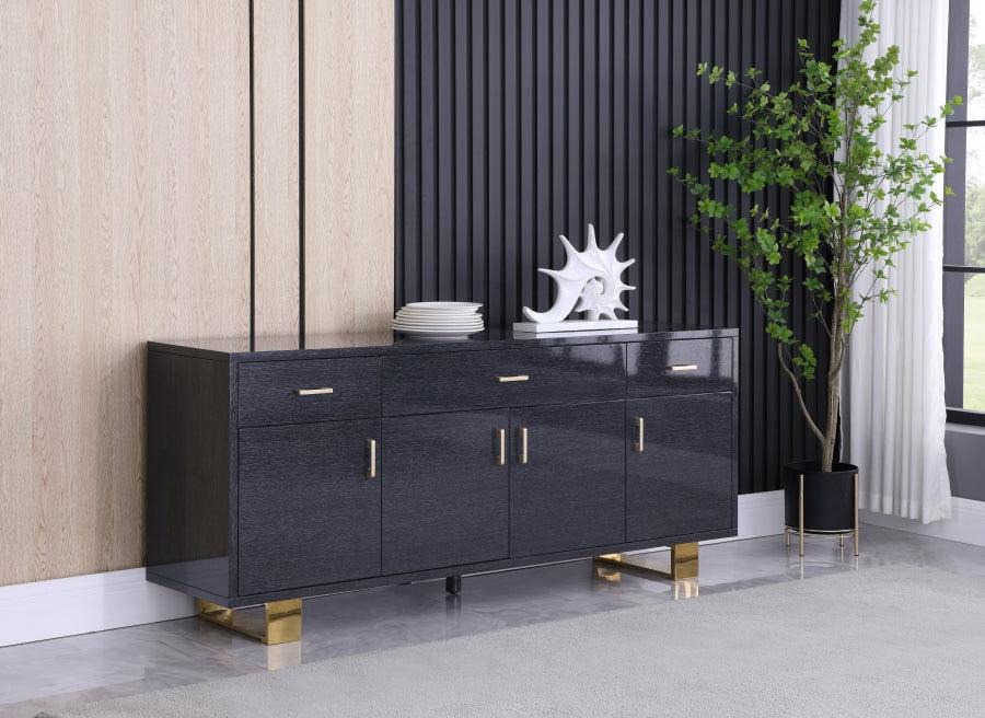 Meridian Furniture - Excel Sideboard-Buffet In Grey Oak Lacquer - 356 - ATL FURNITURE