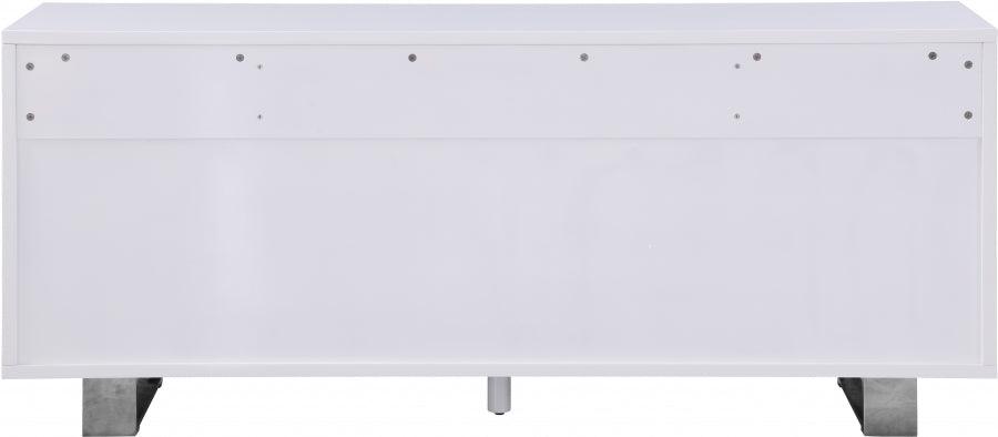 Meridian Furniture - Excel Sideboard-Buffet In White Lacquer - 358 - ATL FURNITURE