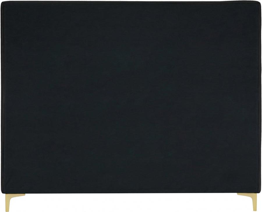 Geri Velvet King Bed In Black - Geriblack-K - ATL FURNITURE