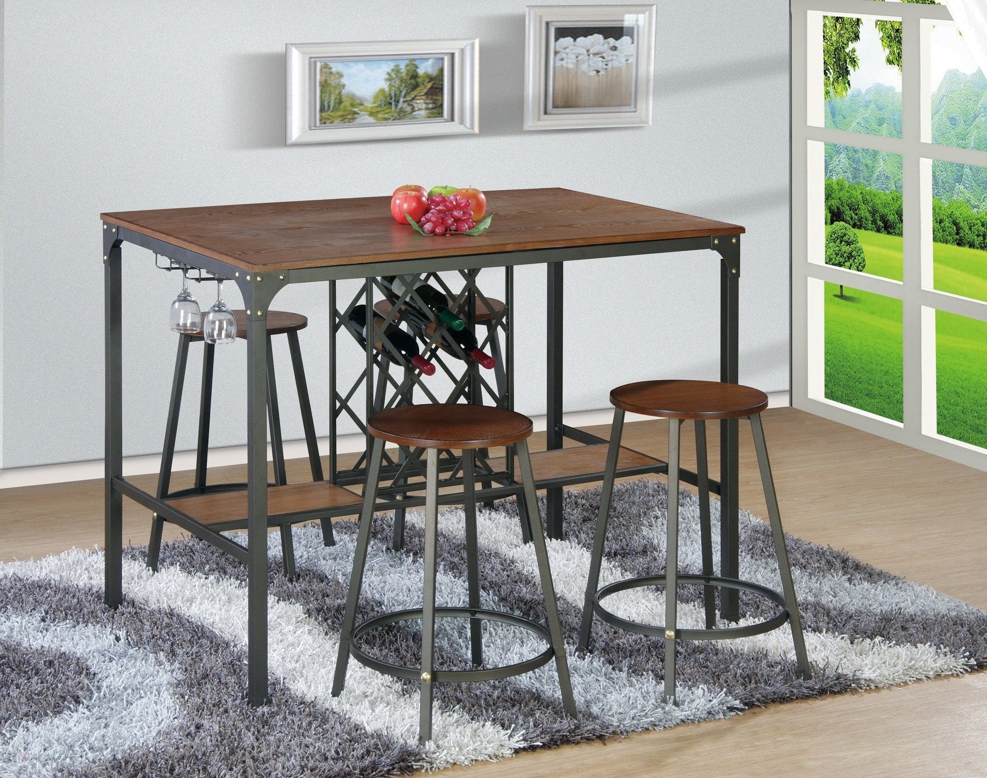 Counter Table Set; 5 PCS. SET - ATL FURNITURE
