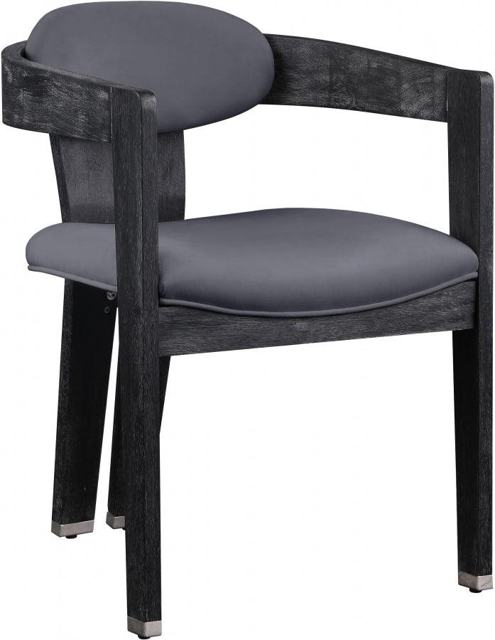 Meridian Furniture - Vantage Velvet Dining Chair Set Of 2 In Grey - 852Grey-C - ATL FURNITURE