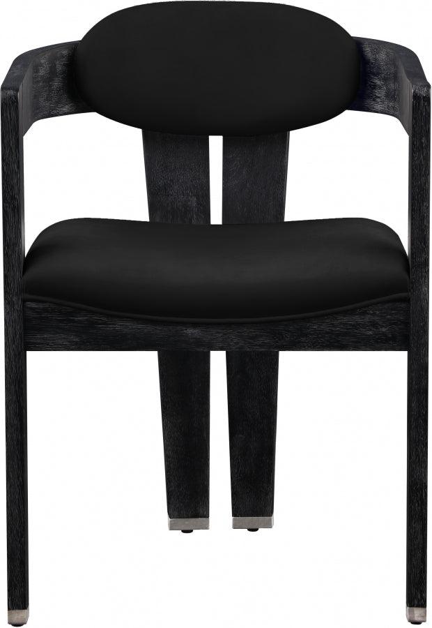 Meridian Furniture - Vantage Velvet Dining Chair Set Of 2 In Black - 852Black-C - ATL FURNITURE