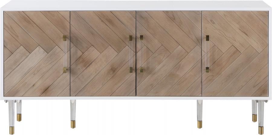 Meridian Furniture - Jive Sideboard-Buffet In White Lacquer - 315 - ATL FURNITURE