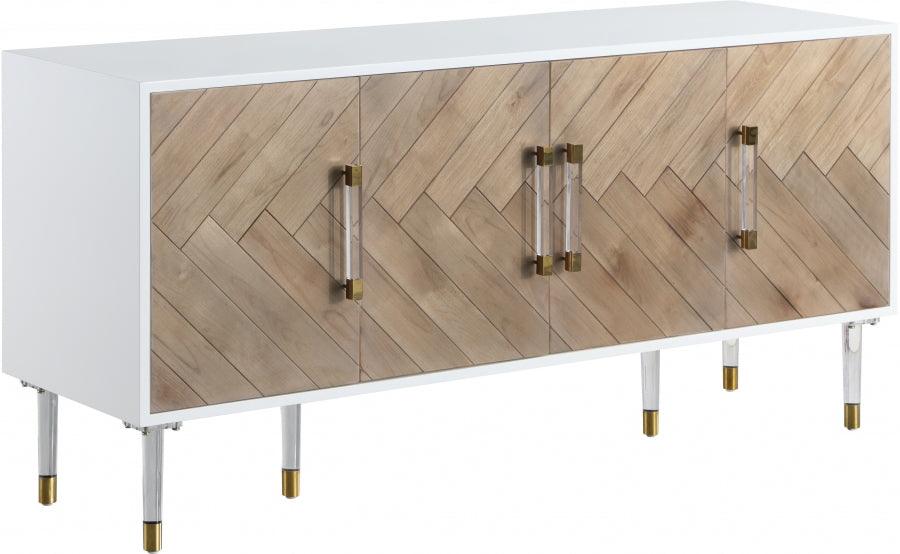 Meridian Furniture - Jive Sideboard-Buffet In White Lacquer - 315 - ATL FURNITURE