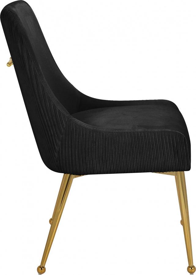 Ace Velvet Dining Chair Set Of 2 In Black - 855Black - ATL FURNITURE