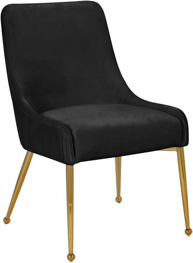 Ace Velvet Dining Chair Set Of 2 In Black - 855Black - ATL FURNITURE