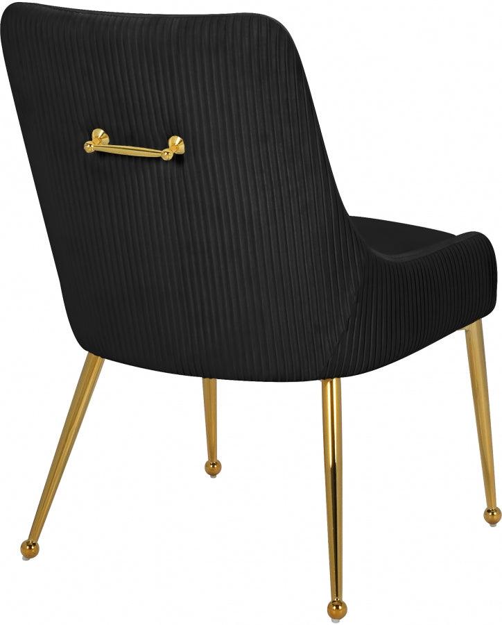 Ace Velvet Dining Chair Set Of 2 In Black - 855Black - ATL FURNITURE