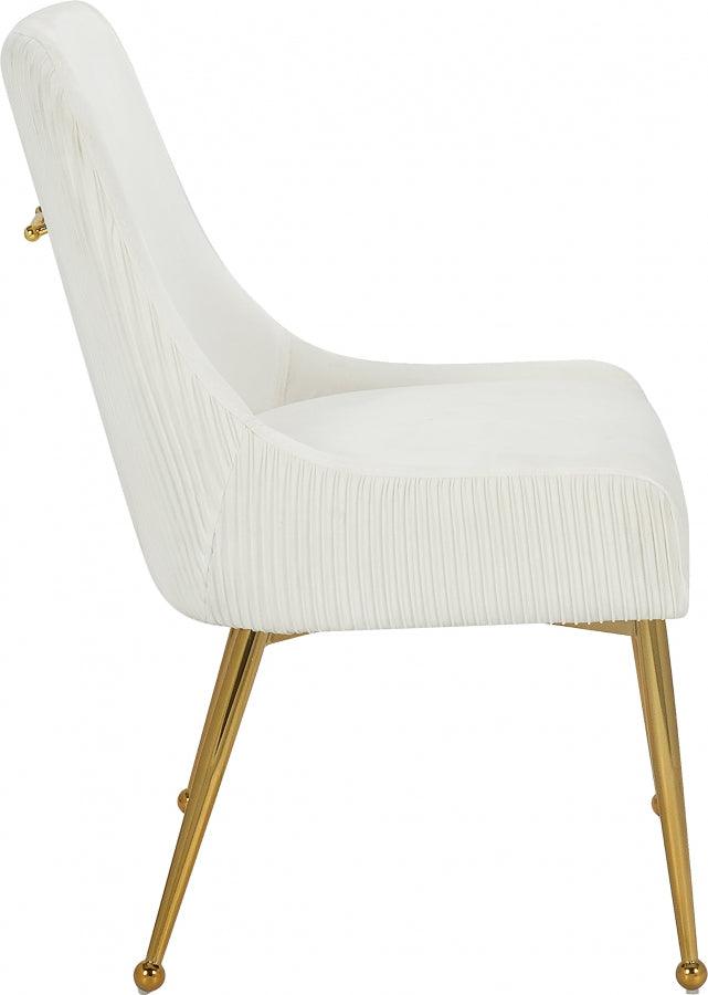 Ace Velvet Dining Chair Set Of 2 In Cream - 855Cream - ATL FURNITURE