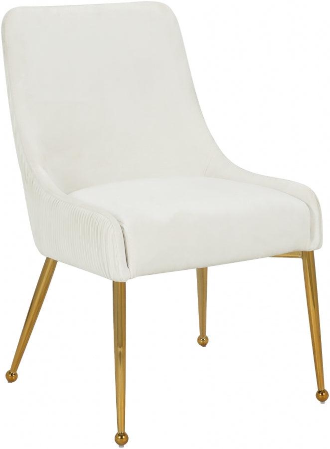 Ace Velvet Dining Chair Set Of 2 In Cream - 855Cream - ATL FURNITURE