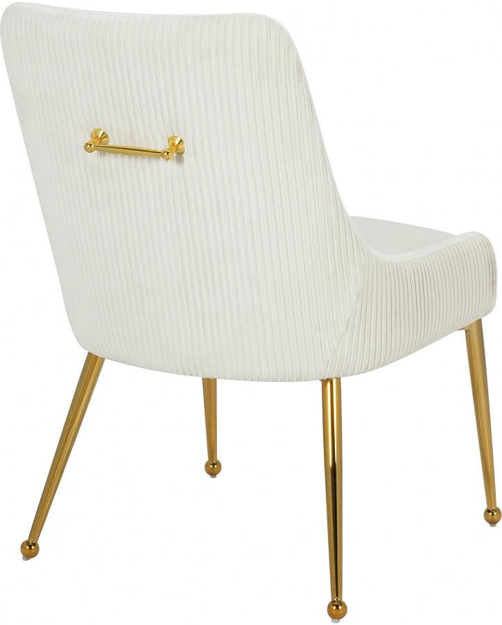 Ace Velvet Dining Chair Set Of 2 In Cream - 855Cream - ATL FURNITURE