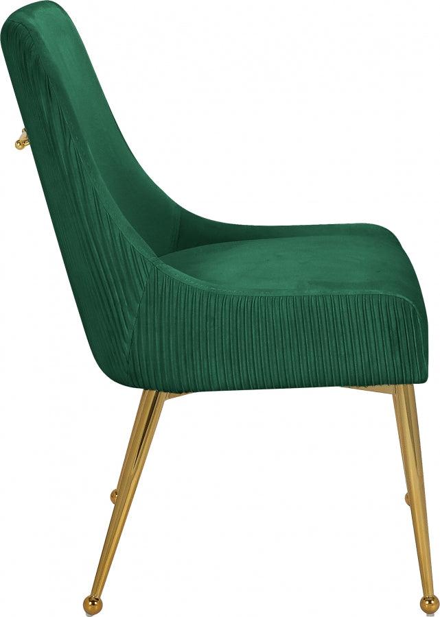 Ace Velvet Dining Chair Set Of 2 In Green - 855Green - ATL FURNITURE