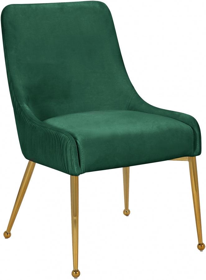 Ace Velvet Dining Chair Set Of 2 In Green - 855Green - ATL FURNITURE