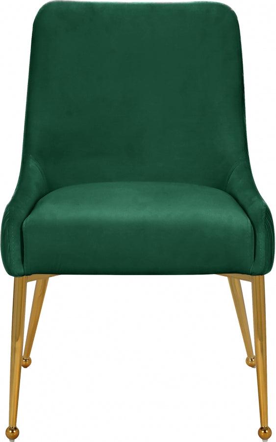 Ace Velvet Dining Chair Set Of 2 In Green - 855Green - ATL FURNITURE