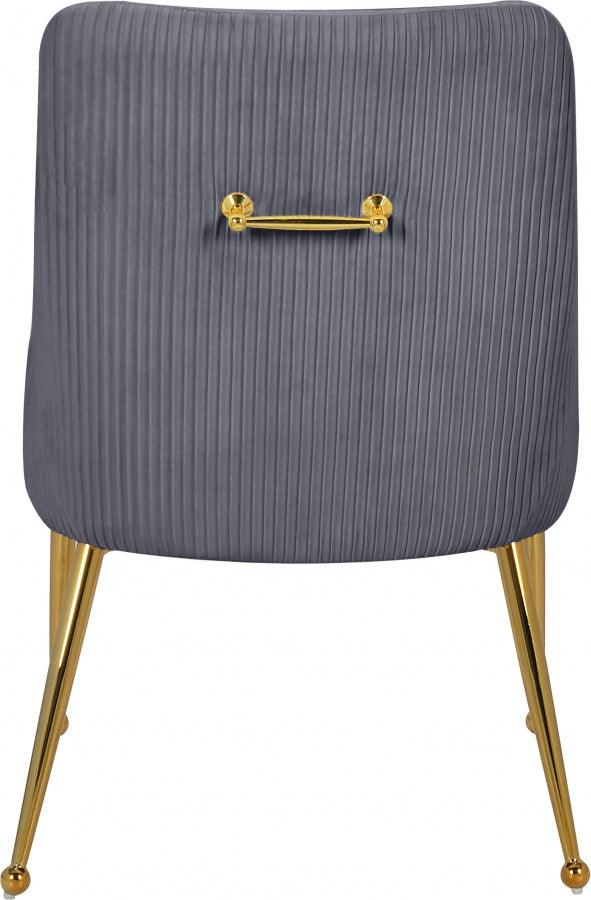 Ace Velvet Dining Chair Set Of 2 In Grey - 855Grey - ATL FURNITURE