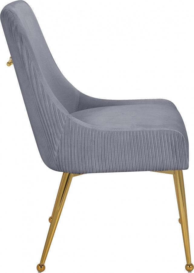 Ace Velvet Dining Chair Set Of 2 In Grey - 855Grey - ATL FURNITURE