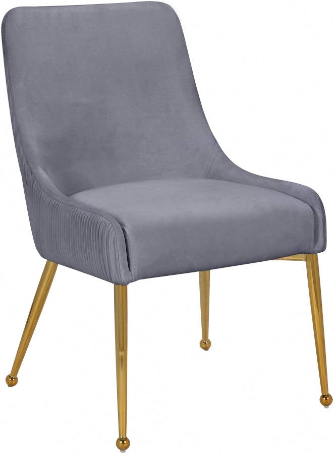 Ace Velvet Dining Chair Set Of 2 In Grey - 855Grey - ATL FURNITURE