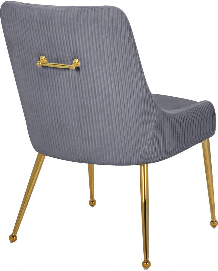 Ace Velvet Dining Chair Set Of 2 In Grey - 855Grey - ATL FURNITURE