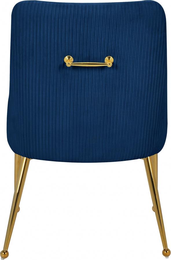 Ace Velvet Dining Chair Set Of 2 In Navy - 855Navy - ATL FURNITURE