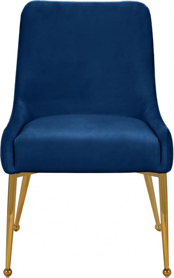 Ace Velvet Dining Chair Set Of 2 In Navy - 855Navy - ATL FURNITURE